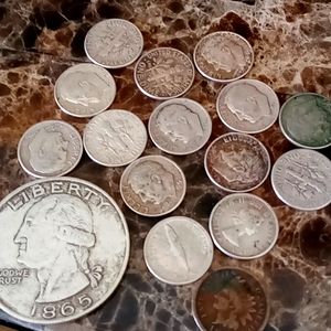 7 silver coins dimes lot